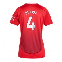 Camiseta Manchester United Matthijs de Ligt #4 Primera Equipación Replica 2024-25 para mujer mangas cortas